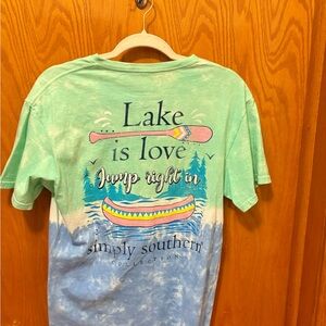 Simply Southern Green and Blue Lake Love Tee